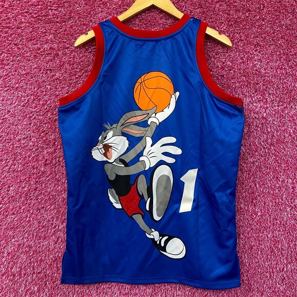 Headgear Classics Bugs Bunny Tune Squad Space Jam Basketball Jersey Large - Picture 4 of 5